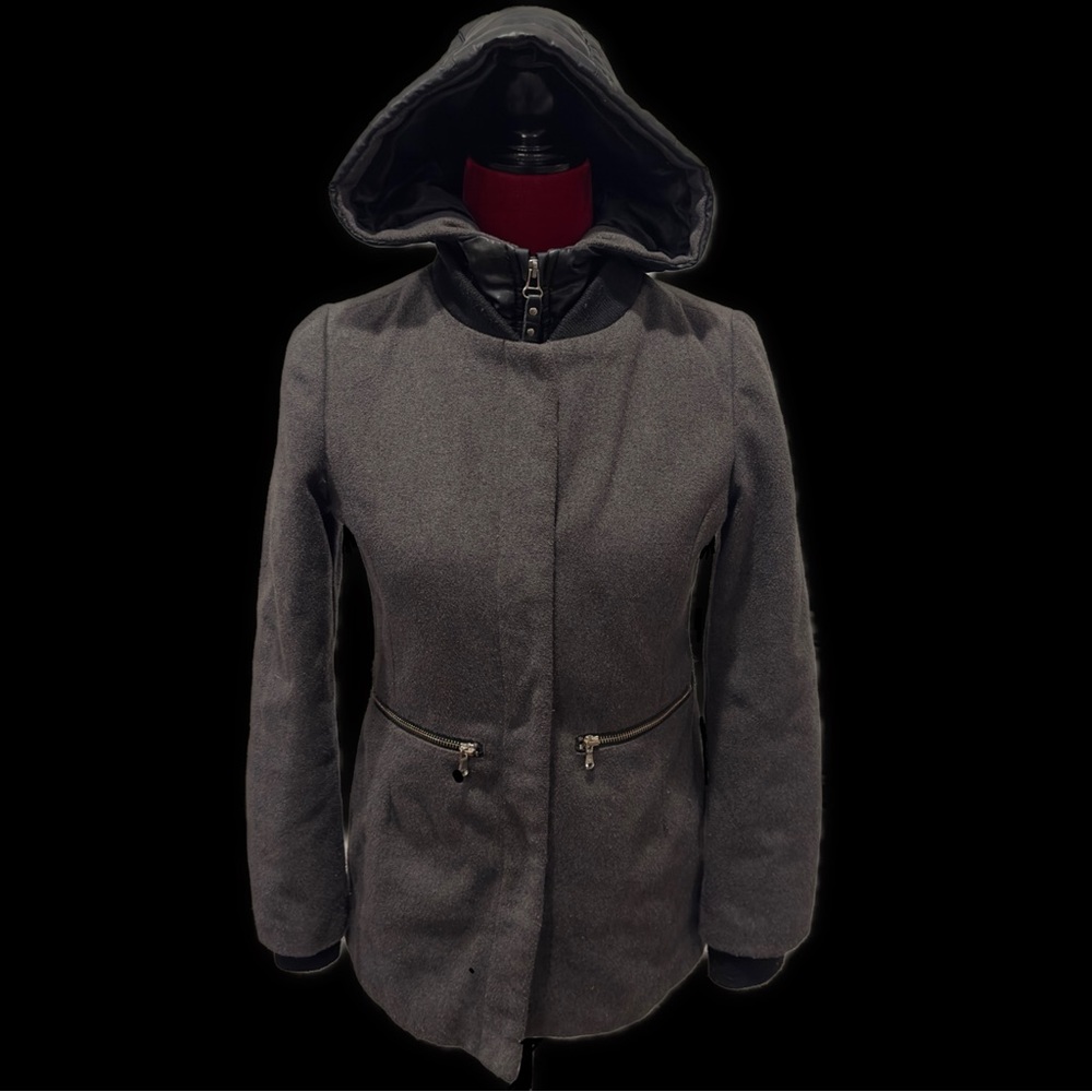 Jessica Simpson (Girls) Hooded Faux Wool Coat